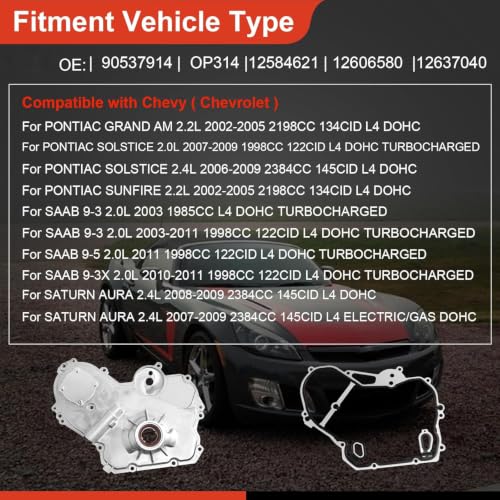 Oil Pump Timing Cover Gasket Kit for 2000‑2017 Equinox Malibu GMC Terrain - size: YB-002