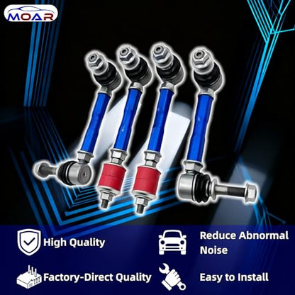4PC Adjustable Front & Rear Sway Bar Link Kit for GX47, 4RUNNER/FJ Cruiser - color: Front & Rear 7.48-9.84' / 5.91-7.87'
