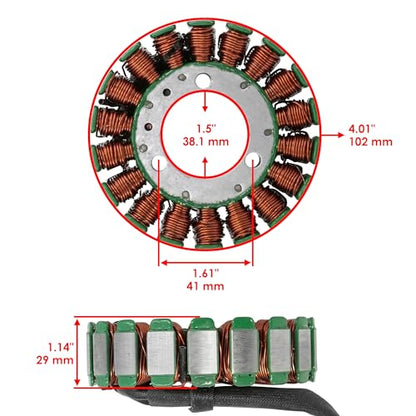 Caltric Stator & Regulator Rectifier Compatible with Kawasaki Bayou 300 Klf300B Klf-300B 1992-2001