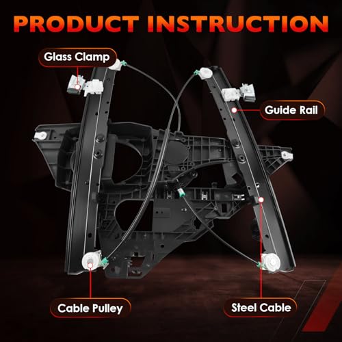 749-543 Front Right Passenger Side Window Regulator with Panel w/o Motor - size: 749-543