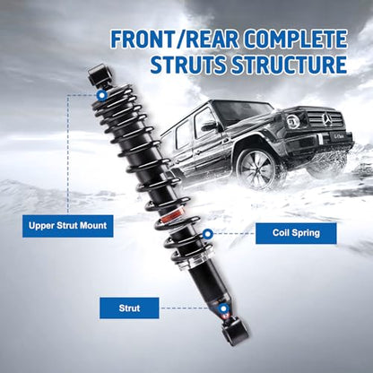 KLV ATV Monotube Rear Shocks,Struts for Kawasaki Mule 45014-1435, 2pcs