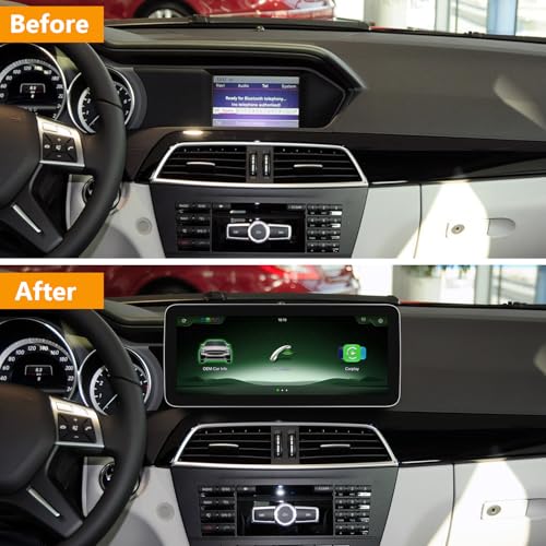 12.3" Linux CarPlay Screen for Mercedes-Benz C W204 NTG4.5 - style: C NTG4.5