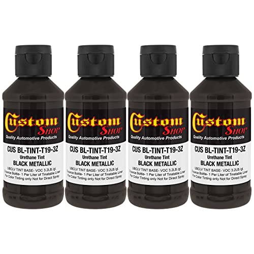 Custom Coat 3 Ounce, Black Metallic, Bed Liner Tint Concentrate, 4 Pack - color: Black Metallic, size: 3-Ounce (Pack of 4)