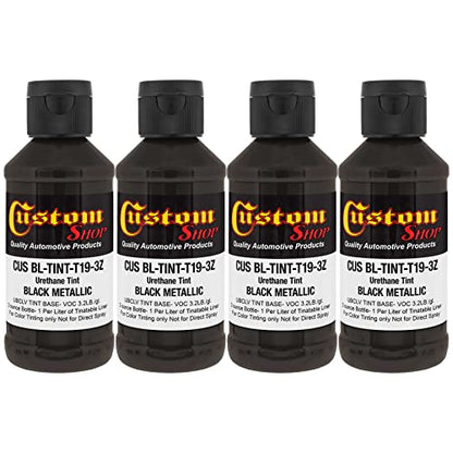 Custom Coat 3 Ounce, Black Metallic, Bed Liner Tint Concentrate, 4 Pack - color: Black Metallic, size: 3-Ounce (Pack of 4)