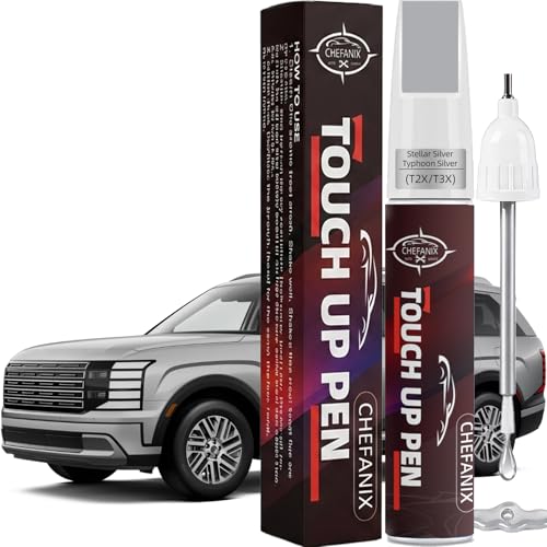 Stellar Silver/Typhoon Silver T2X/T3X 2-in-1 Touch Up Paint Pen for Hyundai - color: Stellar Silver/Typhoon Silver(T2X/T3X)