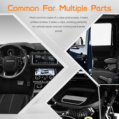 OTUAYAUTO 120PCS Nylon Push-Type Bumper Retainer Clips - size: 120Pcs 6 Sizes Clips with 1 Remover