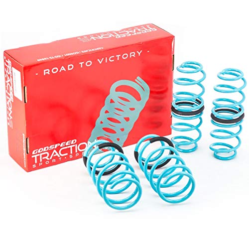 Godspeed LS-TS-FD-0002 Traction-S Performance Lowering Springs, Reduce Body Roll, Improved Handling, Set of 4, compatible with Ford Fiesta (MK6) 2011-19