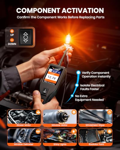 PB60 Automotive Power Circuit Probe, 12-24V Vehicle Component Activation ﻿ - color: Orange Black