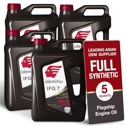Idemitsu IFG7 0W-16 SP/GF-6B Full Synthetic Motor Oil – 5 Qt, Case of 4 - size: 5 Quart, style: 4 Pack