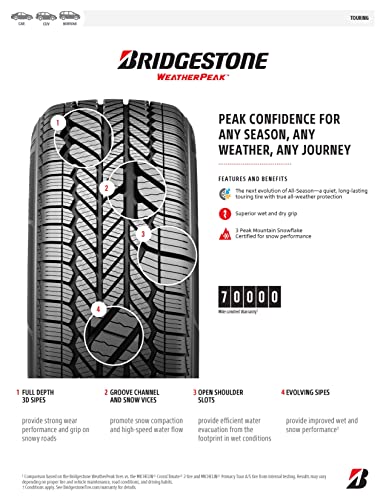 Bridgestone WEATHERPEAK 225/65R17 102H - size: 225/65R17