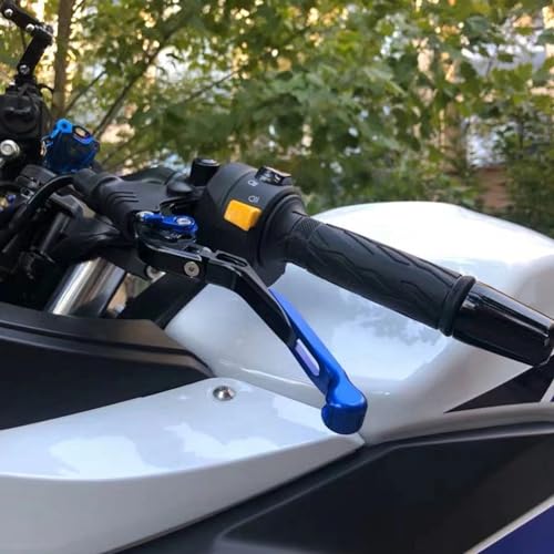 CHIFUN Brake Lever and Clutch Lever Set Replacement for BMW G310R G310GS 2017-2025, Motorcycle Foldable Length Adjustable Handlebar Lever (Blue) - color: Blue