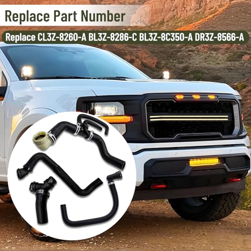 Radiator Coolant Hose With T-Connector Fit for Ford F150 2011-2014