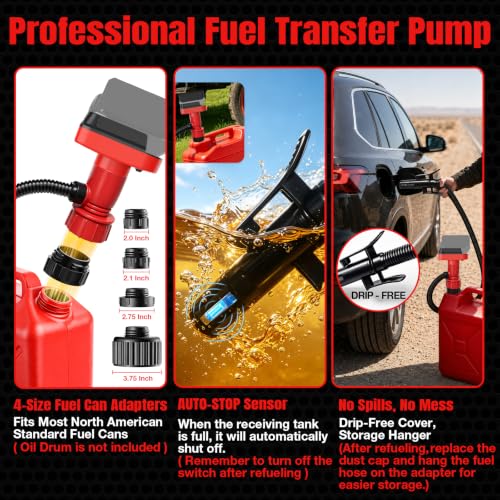 5 GPM Cordless Fuel Transfer Pump for Milwaukee M-18 18V Battery - size: JUMP for M-18