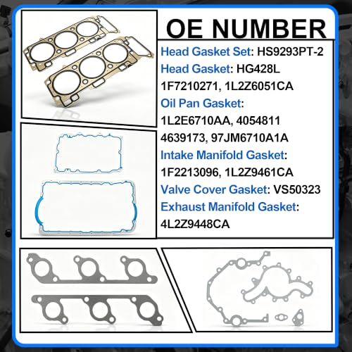 4.0 Full Head Gasket Set Fit for Ford Mazda 2000-2003 V6 SOHC ‎HS9293PT-2 - size: 4.0 Full Head Gasket Set