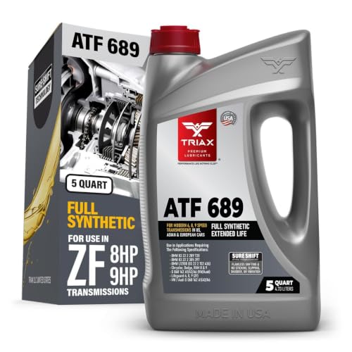 TRIAX ATF 689 Full Synthetic for ZF 6HP, 8HP, 9HP Transmissions | Compatible with Jeep, Chrysler, Dodge RAM, Audi, BMW, Land Rover, Mercedes Benz, Porsche, and More (5 Quart) - size: 5 Quart