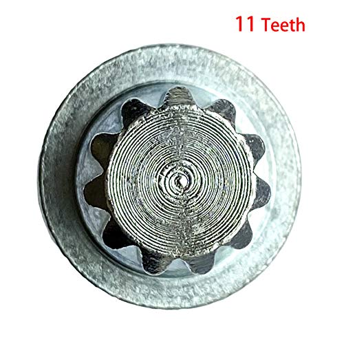 11 Splines Anti-Theft Wheel Lock Nut Key Adapter 8D0601139F001 Compatible with ABC 11 Teeth (Pointy) 1997-2007 VW Bettle Bora Golf Jetta Passat Audi A4 A6 S6 A8 TT SEAT Skoda