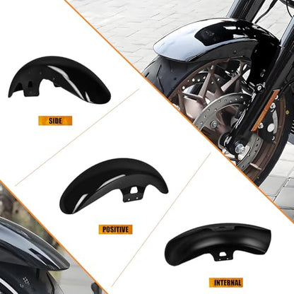 19 inch Wrap Front Fender Fit for Harley Touring 2014-2023 - style: Black 19 inch 2014-2023