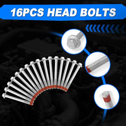 4.3 NON AFM DOD Kit w/Camshaft, Lifters, Head Gasket & Bolt, Compatible with 2014-2020 Chevy Silverado 1500, GMC Sierra 1500 4.3L V6 HGS4243 12633773