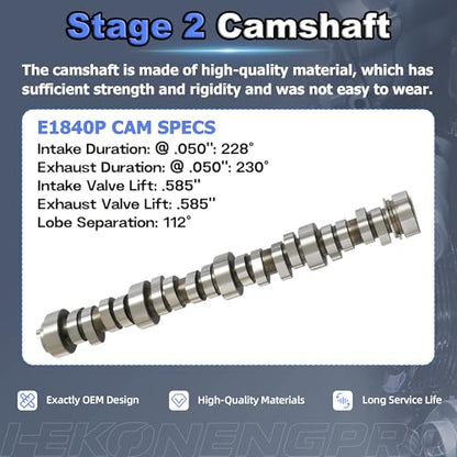 E1840P Sloppy Stage 2 Camshaft w/NON AFM Lifter for Chevy GMC LS Gen3 97-07