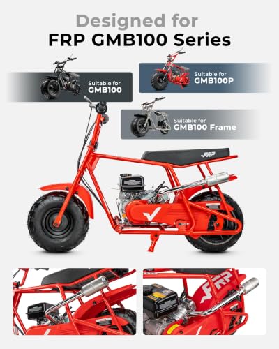 Mini Bike Side Exit Exhaust Pipe for FRP GMB100 Series, Runtong OHV 99cc 220cc Engine – High Performance Steel Exhaust Header with Muffler, Bolt-On Upgrade Kit - size: Side Exit