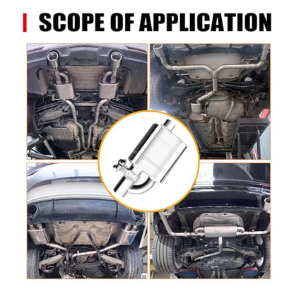 2.5 Inch Valved Muffler Electric Exhaust Cutout with Muffler Cat Back Exhaust System Kit - color: Single Pack, size: 2.5" (1pc, Single Valve)