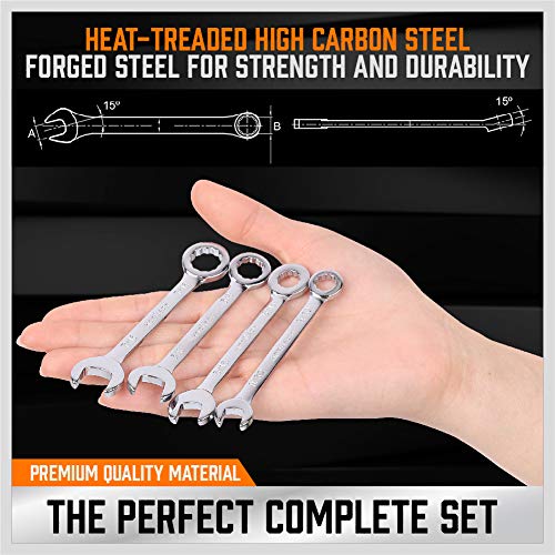 HORUSDY 20-Piece Mini Wrench Set, Metric & SAE Combination Wrench Set - style: 20-Piece Mini Wrench SetMetric&SAE)