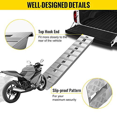 VEVOR Aluminum Ramps, 60" L x 12" W, 2Pcs - size: 6000lbs