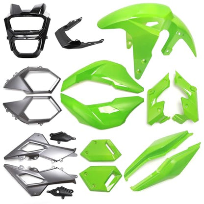 Mokuo Motorcycle Fairing Kit in ABS Material Compatible with Honda Grom Msx 125 SF 2017-2020, Apple Green Color - style: Apple Green