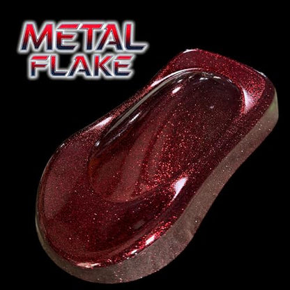 LiME LiNE Red Metal Flake Midcoat Automotive Grade Sparkle Spray Paint - No Equipment Needed - Finish with 2K Clearcoat - color: Red