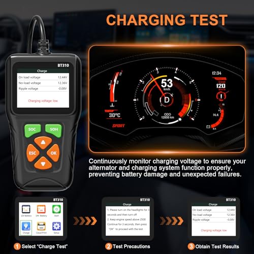 12V 24V Car Battery Tester 100-2000 CCA
