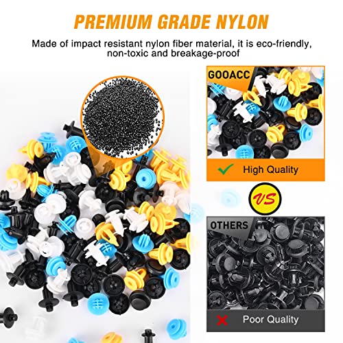 GOOACC 120PCS Car Bumper Retainer Clips & Fasteners Rivet Kit for Toyota - color: 120 Pcs Mixed Size Clips + 1 Remover