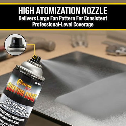 Custom Shop Self Etching Primer Spray, 12.9oz Gray, Acid Etch Primer