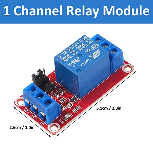 4pcs DC 5V Relay Module - 1 Channel Relay Switch Board with Optocoupler Isolation, High or Low Level Trigger - color: 5V-4pcs