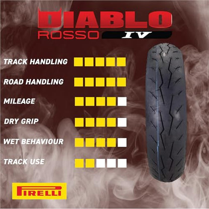 Pirelli Diablo Rosso IV 120/70-17 58W Front Motorcycle Tire - size: 120/70 ZR 17 58W