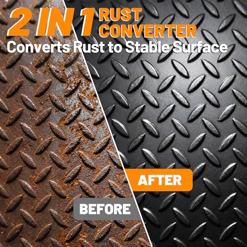 2-in-1 Rust Converter & Metal Primer, 1 Gallon Black Rust Inhibitor Paint - size: 128 Fl Oz (Pack of 1)