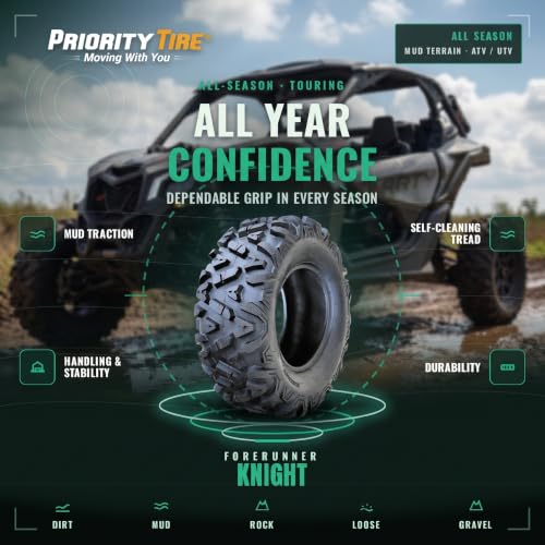 Forerunner Knight 25X10.00-12 Mud Terrain 50F 6 Ply All Season Bias Tire - size: 25X10.00-12