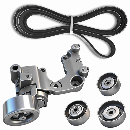 Serpentine Belt Drive Kit With Tensioner And Idler Pulleys For Toyota - size: Toyota 4runner (10-22), Fj Cruiser (12-14)