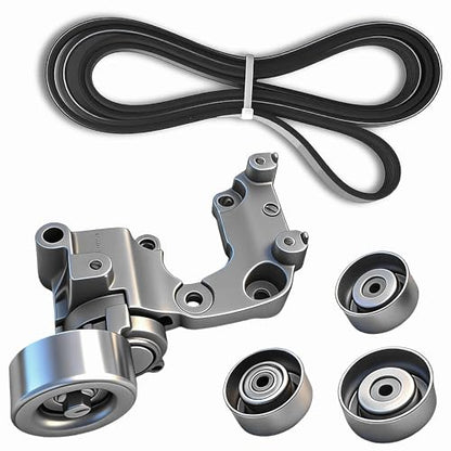 Serpentine Belt Drive Kit With Tensioner And Idler Pulleys For Toyota - size: Toyota 4runner (10-22), Fj Cruiser (12-14)