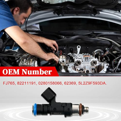 FJ765 Fuel Injector Replace#82211191,0280158066 5L2Z9F593DA-6PCS - size: FJ765(6PC)