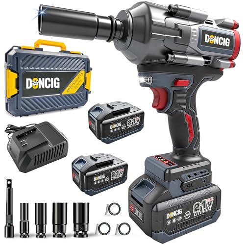 DONCIG 1/2 Cordless Impact Wrench, 590Ft-Lbs(800N.m) High Torque Impact Gun