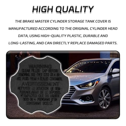 Brake Master Cylinder Reservoir Tank Cap Brake Fluid Cap Replacement OEM 58531-07000 & 585312B500 Compatible with Hyundai Accent Azera Elantra Santa Fe Sonata Tucson Kia Optima Soul Sorento