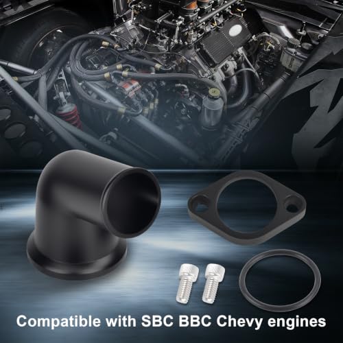 15° Swivel Water Neck Aluminum Black Thermostat Housing - color: Black, size: 15 Degrees Style1