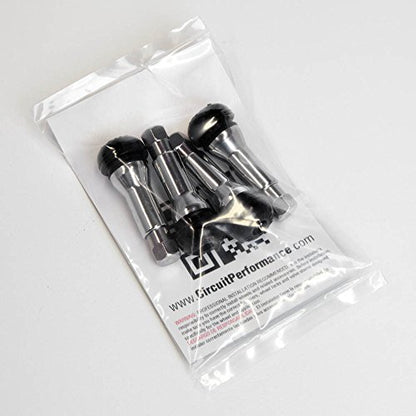 Circuit Performance Chrome Rubber Valve Stems TR414 38mm (Set of 4)