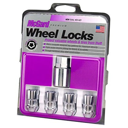 McGard 24137 Chrome Cone Seat Wheel Locks (M12 x 1.5 Thread Size) - Set of 4 - color: Chrome