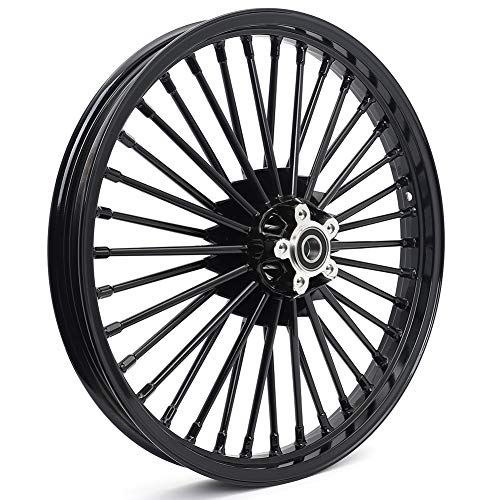 TOFR 19x2.5 Front 18x5.5 Rear Fat Spoke Wheels Rims For Harley Dyna 08-17 - color: 19x2.5 18x5.5 Black, size: Dyna 2008-2017