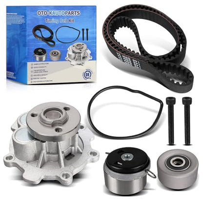 OTO-K Timing Belt Kit with Water Pump Compatible with 2009-2018 Chevy Cruze Sonic Aveo Aveo5,2009-2010 Pontiac G3,2007-2008 Saturn Astra,1.6L 1.8L,Replace#TCKWP338 - size: TCKWP338