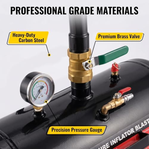 5 Gallon Air Tire Bead Seater Blaster Tool Seating Inflator Car Tractor Truck ATV Tank Heavy Duty Black(US Stock) - color: Black(5 Gallon)