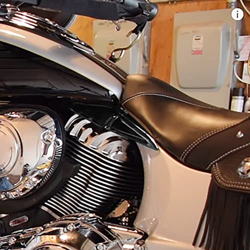Motorcycle Saddle Heat Shields Air Deflector Fit for Indian Chief Classic Vintage Chieftain 2014-2022 Gray - color: Grey