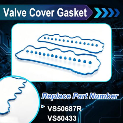 5.4 Valve Cover Gasket Set Fit for Ford Lincoln 2007-2014 VS50687R VS50433 - size: 5.4 Valve Cover Gasket Set