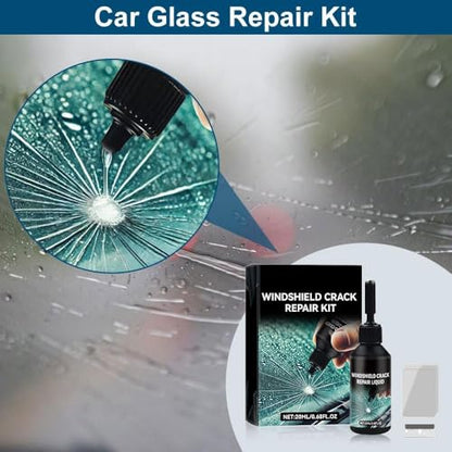Upgrade Windshield Crack Repair Kit, Glass Repair Liquid for Cracks,Windshield Repair Kit for Chips and Cracks,Car Windshield Crack Gone Glass Repair Kit Nano Glass Repair Kit,Glass Repair Tool(2 Set)